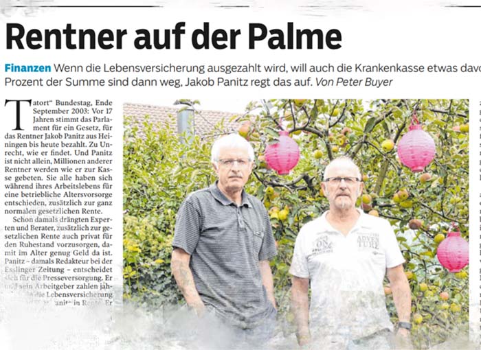 Rentner auf der Palme